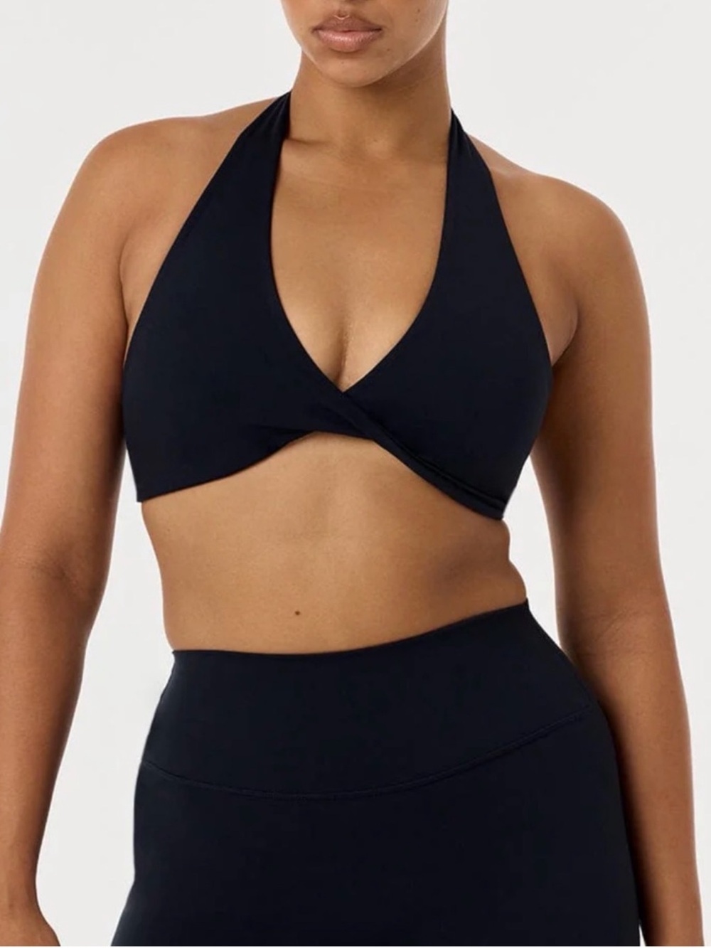Women’s Black Halter Crop Top